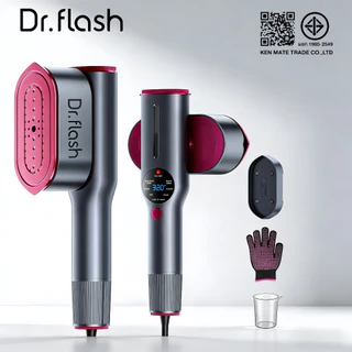 Dr.flash เตารีดพกพา 2in1 แห้งเปียก กำลังสูง ไอน้ำแรง พับได้ ฆ่าเชื้อ99.99% Handheld Garment Steamer สำหรับเดินทาง หอพัก ครอบครัว