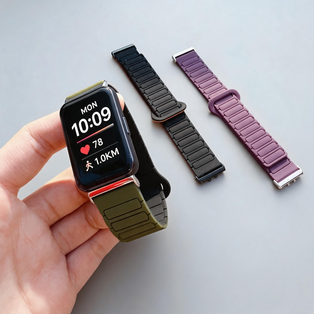 สําหรับ Samsung Galaxy Fit 3 สายซิลิโคน Magnetic Loop Replacement Band Secure & สบายสายรัดข้อมือกีฬา Samsung Fit 3