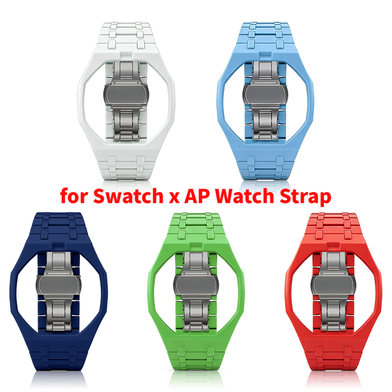 เหมาะสําหรับ Swatch AP Joint สายรัดพลาสติกพิเศษ สายรัดข้อมือทดแทน 12 จุด สายรัดทดแทนหลากสี
