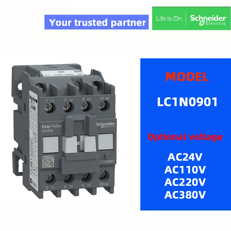 Original SchneIder Contactor LC1N0910 LC1N0901 M5N AC220V Q5N AC380V F5N AC110V B5N AC24V 9A