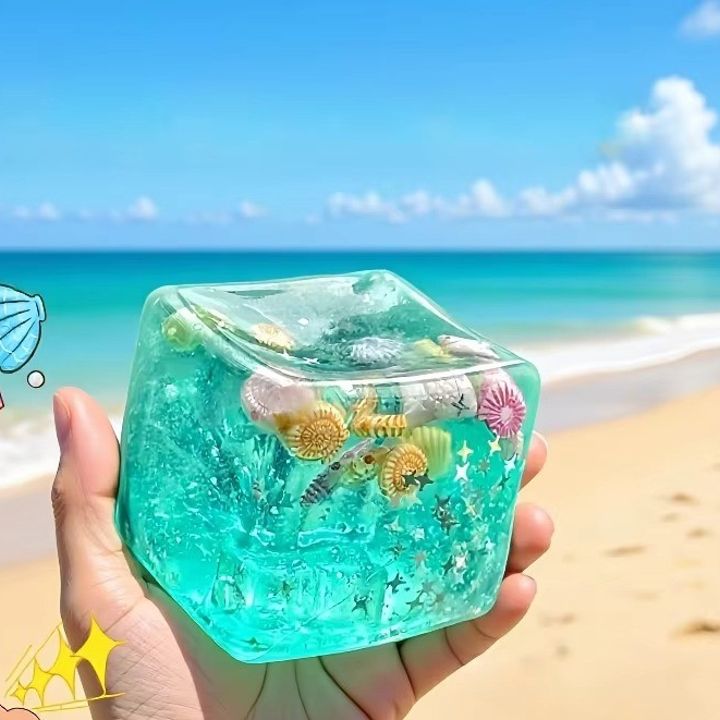 Squishy Maltose Cubes Fidget ของเล่น Super Soft โปร่งใส Star Squeeze ของเล่น Ocean Sensory Anti-stress ของเล่นสําหรับเพื่อนคริสต์มาสของขวัญ
