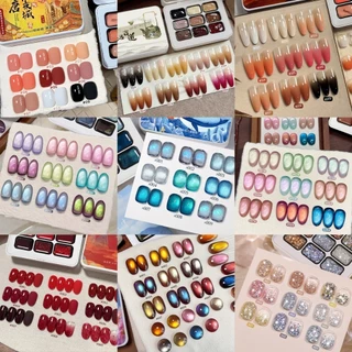 JILLRADIA - ยาทาเล็บเจลกลิตเตอร์สีแดงใหม่ ชุด 9 สี ติดทนนาน เหมาะสำหรับร้านทำเล็บและใช้ในชีวิตประจำวัน