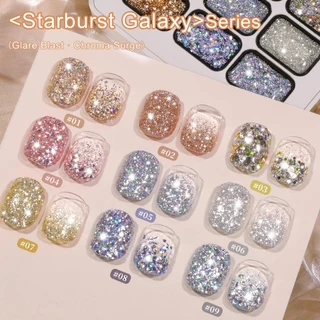 JILLRADIA - ยาทาเล็บเจลกลิตเตอร์สีแดงใหม่ ชุด 9 สี ติดทนนาน เหมาะสำหรับร้านทำเล็บและใช้ในชีวิตประจำวัน