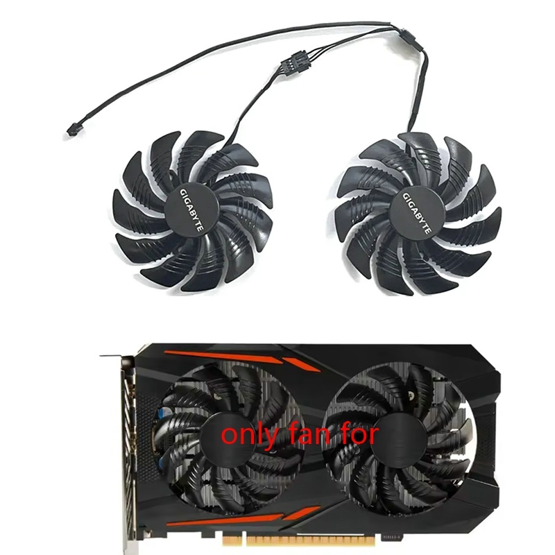 ทีที129215SU/ PLD09210S12HH DC 12V 0.5A 4pin 88 มม.สําหรับ Gigabyte GTX 1050 1060 1070 Ti GV-RX570 5