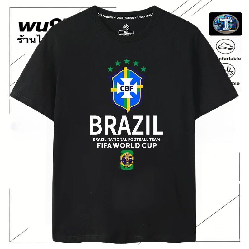 เสื้อยืดแขนสั้นฟุตบอลโลกทีมอังกฤษฤดูร้อนสไตล์ใหม่ฟุตบอลโลกแฟชั่นยอดนิยมมาสําหรับทีมโปรดของคุณผ้าฝ้ายแท้คอกลม