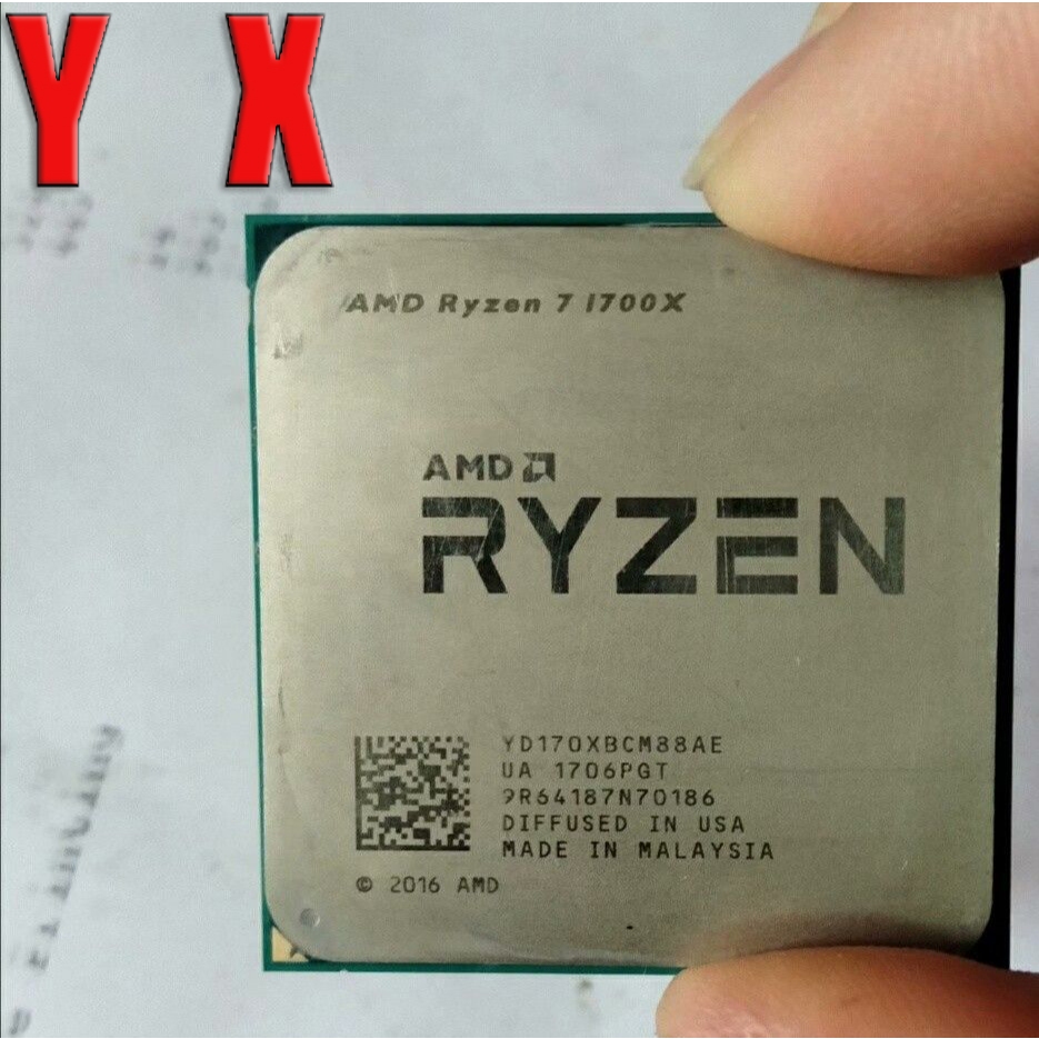 Ryzen 7 1700X AM4 โปรเซสเซอร์ CPU R7 1700X 3.4 GHz 8-core 16MB เดสก์ท็อปมือสอง 95W