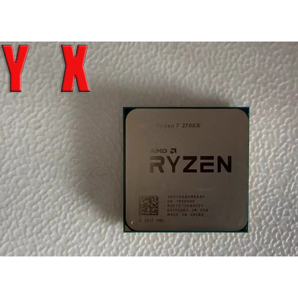 Ryzen 7 2700X AM4 CPU โปรเซสเซอร์ R7-2700X แปด Core 16 ด้าย 3.7GHz ใช้เดสก์ท็อป 16MB