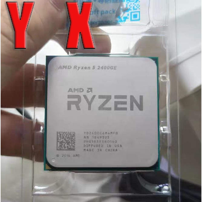 Ryzen 5 2400GE AM4 ใช้เดสก์ท็อป CPU โปรเซสเซอร์ Quad-Core R5-450GE 3.2GHZ 8-เกลียว