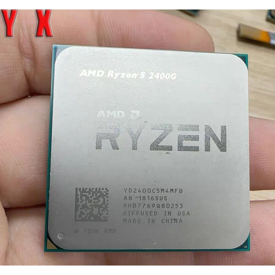 Ryzen 5 2400G AM4 ใช้โปรเซสเซอร์ CPU เดสก์ท็อป R5 2400G Quad-Core 3.6 GHz 65W 8T 4MB