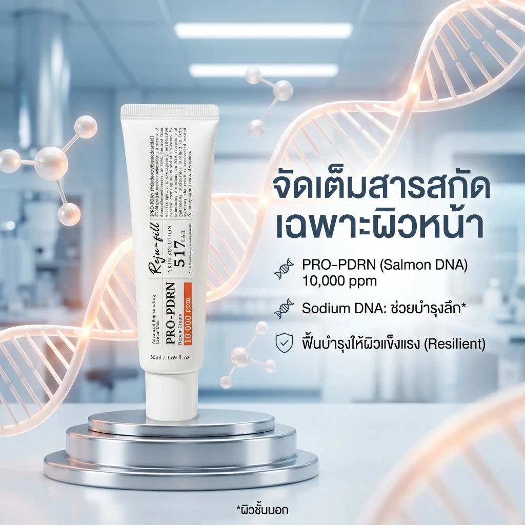 Reju-fill PRO-PDRN Rejuvenating Cream สูตรคลินิก ต่อต้านริ้วรอย ให้ผิวอิ่มน้ำ กระจ่างใส