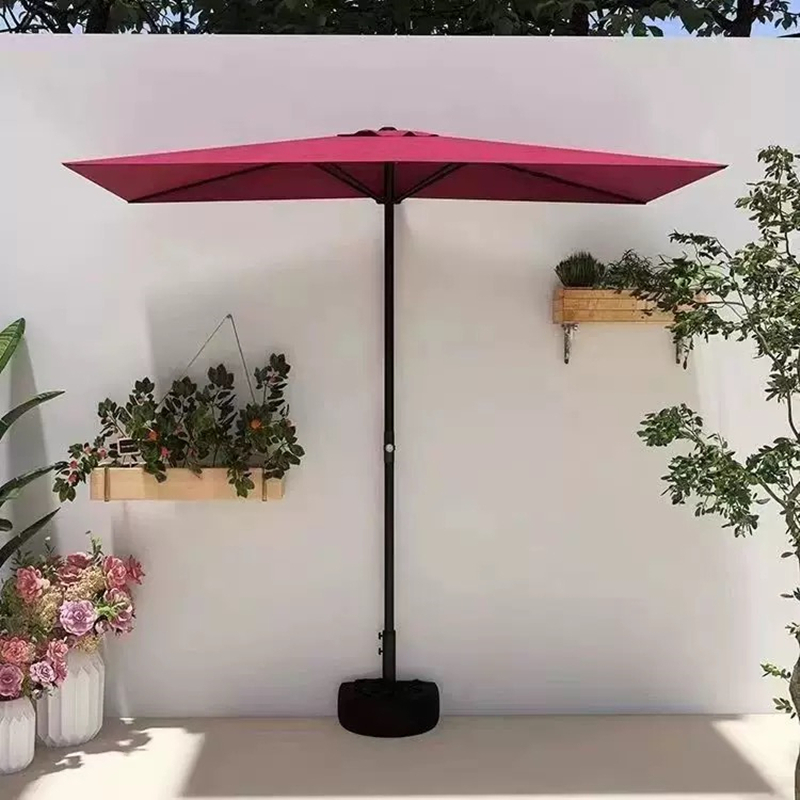 250x125CM Garden Outdoor Half Round Patio Umbrella