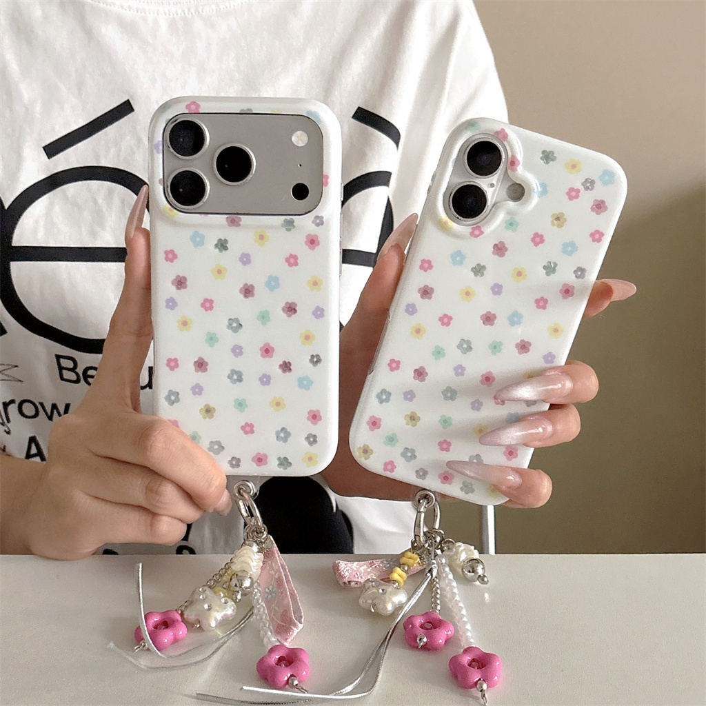 สําหรับ iphone Case 17 Pro Max 16 Pro Max 15 Pro Max เคสโทรศัพท์ดอกไม้เล็กแบบเต็มหน้าจอ