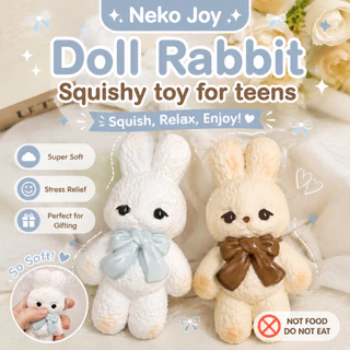สกุชชี่ Squishy Neko Joy Cuddle Bunny เนื้อสไลม์ หนึบหนับ คืนตัวช้า ฟื้นตัวช้า Slow Rising ของเล่นบีบ คลายเครียด ผ่อนคลาย คลายกังวล Sensory บีบเพลิน ของเล่นเด็ก ผู้ใหญ่ น่ารัก กระต่าย สไตล์ญี่ปุ่น ของตกแต่งโต๊ะ ของขวัญ Gift