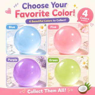 สต็อกพร้อม | ลูกบอลบีบคลายเครียด Coconut Oil Squishy Ball นุ่มพิเศษ ใสเหมือนคริสตัล เด้งช้า ของเล่นคลายเครียด ของเล่นบีบมือ ASMR