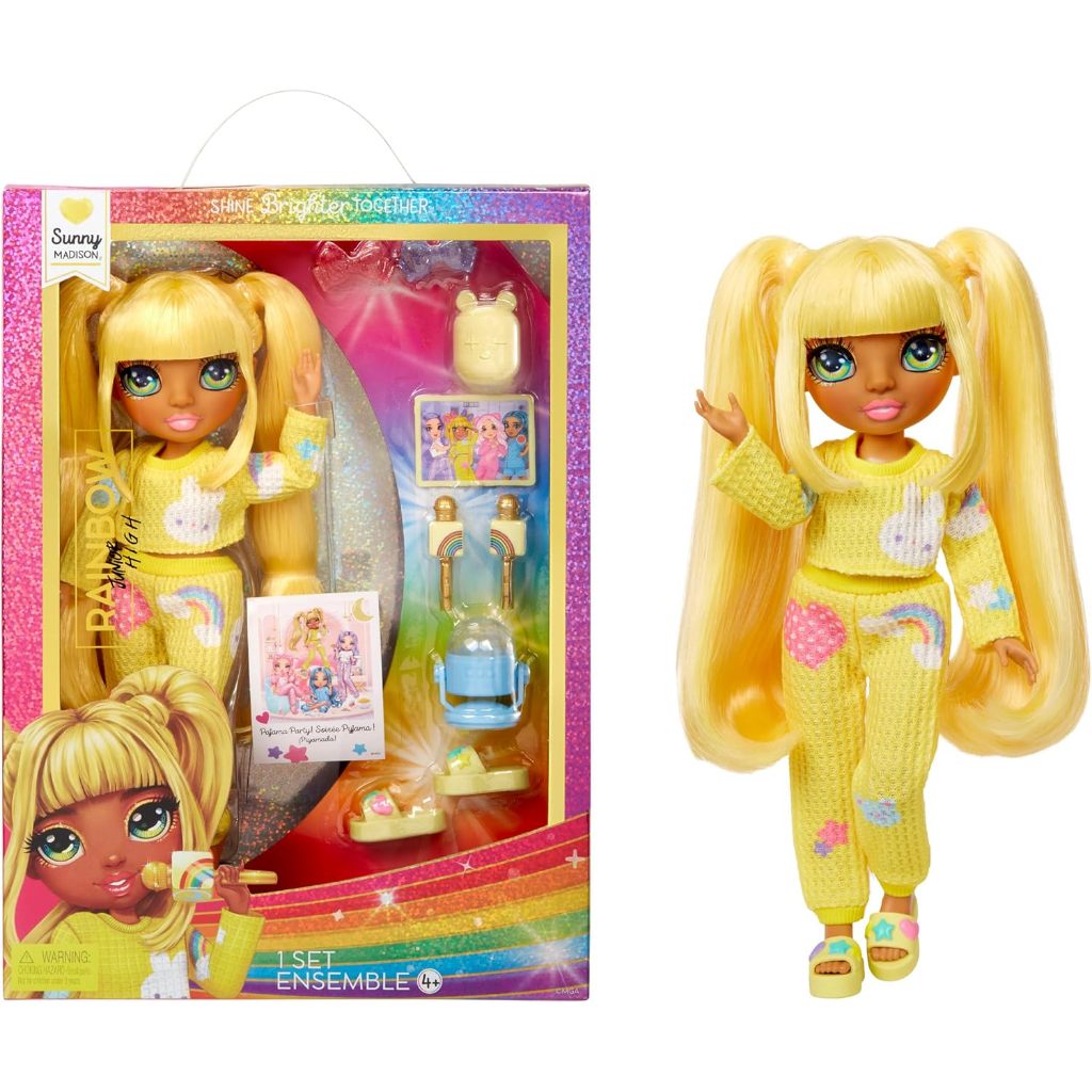 Rainbow High Jr High Rock Band - Sunny, Yellow 9 Fashion Doll พร้อมกีต้าร์ ปรับแต่งด้วยสติ๊กเกอร์