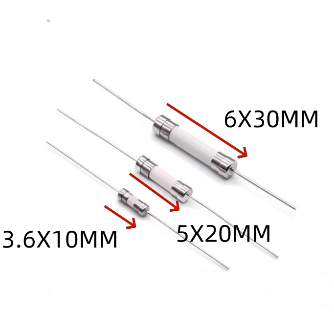 10PCS 3.6X10 5X20 6X30 F Fast T ฟิวส์เซรามิคช้าพร้อมหมุด 0.5A 1A 2A 3A 3.15A 4A 5A 6A 6.3A 8A 10A 12