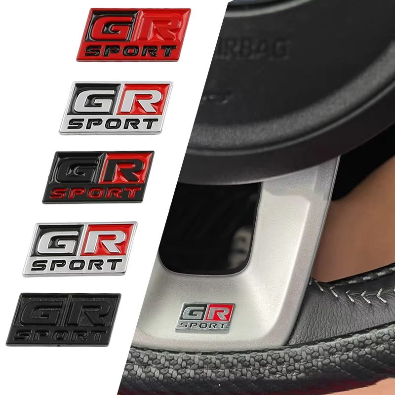 3D โลหะโลโก้ GR Sport พวงมาลัยป้ายสัญลักษณ์รถสําหรับ GR Sport สติกเกอร์ Accessries