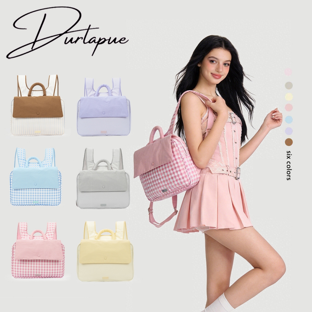 （New Arrival）Durlapue-กระเป๋าเป้สะพายหลังสำหรับแล็ปท็อป  ขนาด 16 นิ้ว กันน้ำ ดีไซน์ทันสมัย ​​มีหูหิ้ว กระเป๋าเป้เดินทางอเนกประสงค์สำหรับผู้หญิง เหมาะสำหรับทำงาน เรียน และเดินทาง
