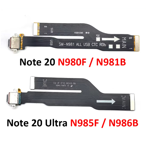 USB ชาร์จพอร์ต Dock Connector ชาร์จ Flex สําหรับ Samsung หมายเหตุ 20 Ultra 5G N980 N981 N985 N986