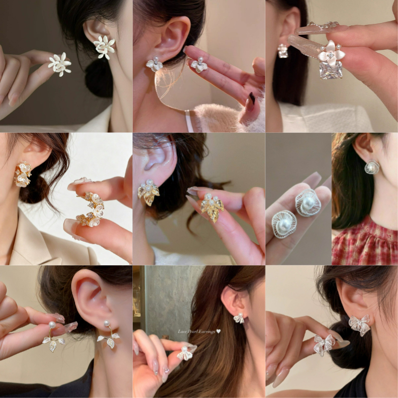 ใหม่มาถึง Elegant S925 เงินสเตอร์ลิงต่างหู PIercing หู Studs เครื่องประดับ