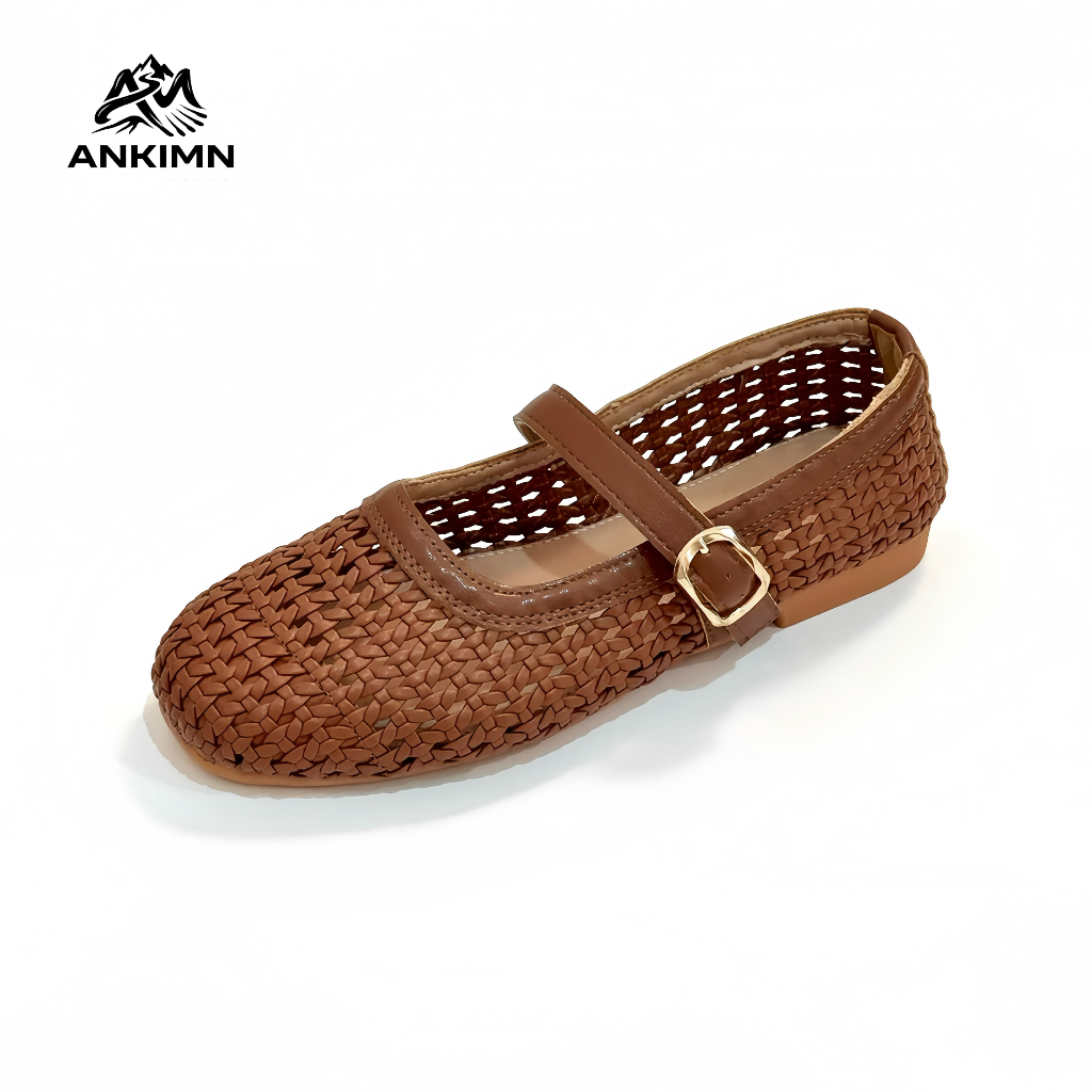 ANKIMN【ส่งจากไทย】Baifendi รองเท้าแมรี่เจนทรงคลาสสิกสำหรับฤดูใบไม้ผลิและฤดูร้อน ออกแบบมาให้สวมใส่ง่าย มีการระบายอากาศดี และพื้นเรียบ