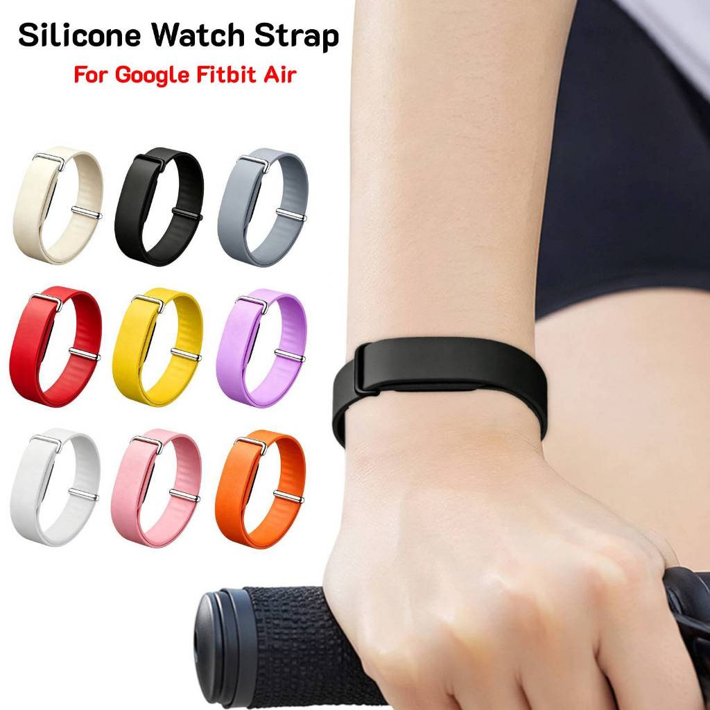 สายซิลิโคนสําหรับ Google Fitbit Air สายนาฬิกาซิลิโคนอ่อนกันน้ํา Quick Release นาฬิกาสําหรับทุกวัน Commute Gym ออกกําลังกายกลางแจ้งกิจกรรม