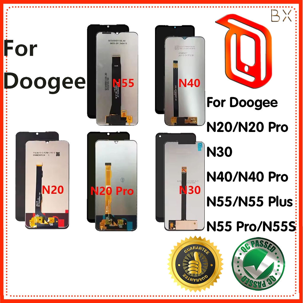 สําหรับ DOOGEE N40 N20 Pro N50 N55 N55 Plus N55 Pro จอแสดงผล LCD + หน้าจอสัมผัส Digitizer Assembly