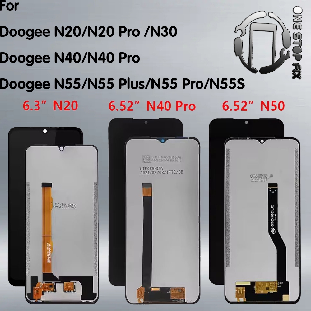 สําหรับ DOOGEE N40 N20 Pro N50 N55 N55 Plus N55 Pro จอแสดงผล LCD + หน้าจอสัมผัส Digitizer Assembly