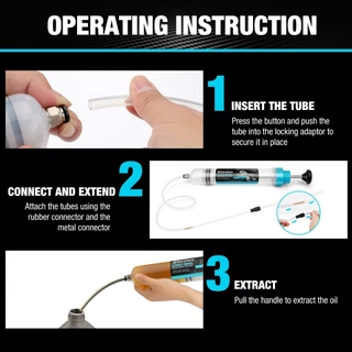 DURATECH 200/500ซีซี Oil Extractor กระบอกฉีดดูดน้ำมัน ตัวดูดของเหลวปั๊มของเหลวรถยนต์ที่มีท่อต่อยาวเข็มฉีดยาน้ํามันที่มีการดูดที่มีประสิทธิภาพของเหลวปั๊มสําหรับสกัดน้ํามันเคร