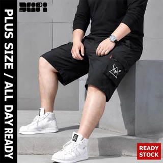 2XL-8XL กางเกงขาสั้นลำลองผู้ชายไซส์ใหญ่ แห้งเร็ว กระเป๋าใหญ่ ยืดหยุ่นสูง คุณภาพสูง จัดส่งจากไทย