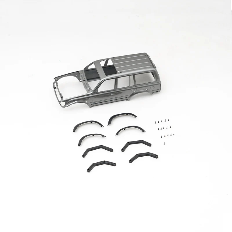 Fms FCX18 LC80 LAND CRUISER Boby Shell V2 (สีเทา/เหลือง/น้ําเงิน), อุปกรณ์เสริม RC