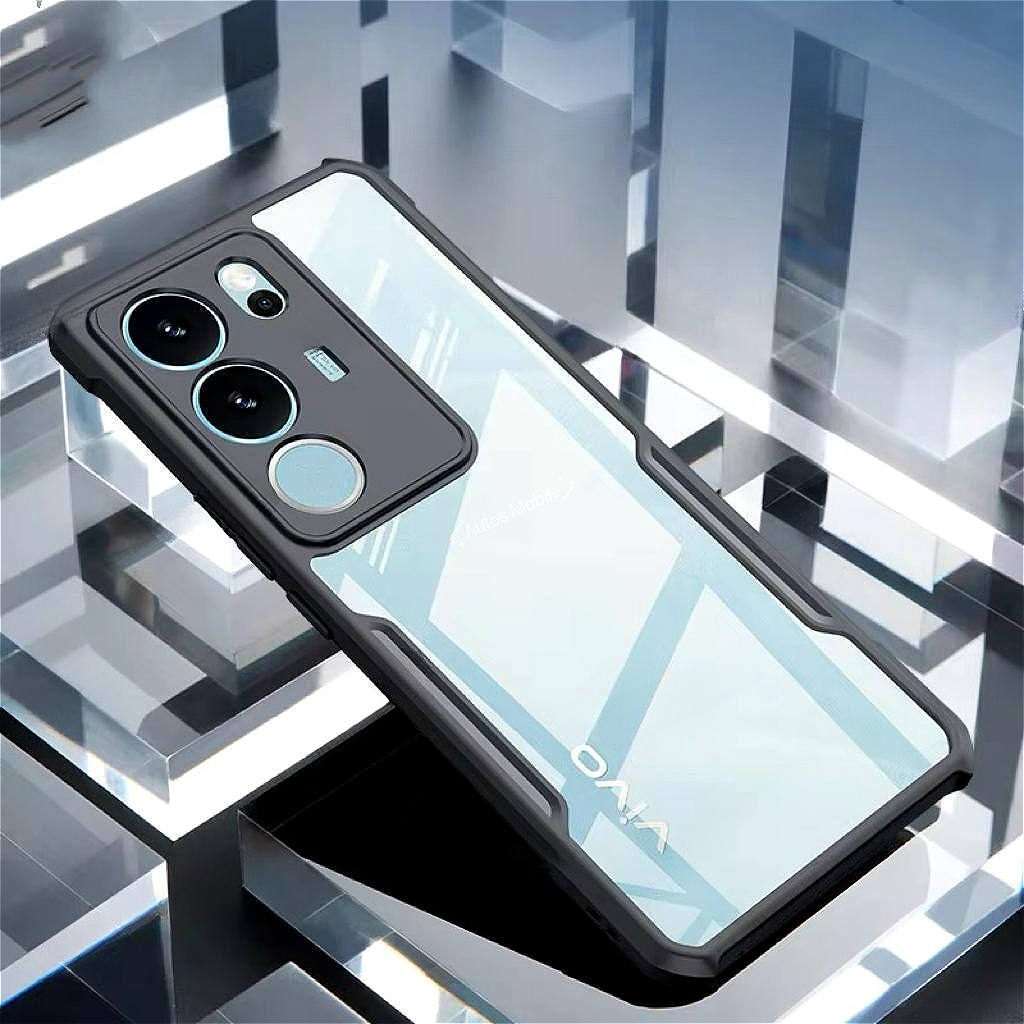 HHL เคสขอบดำ เคสใส สำหรับ Vivo Y21D/Y31 5G Y29 Y36 Y28 4G Y27 4G Y19S Y18 Y17S Y100 Y200 V29 V29E  กันกระแทก