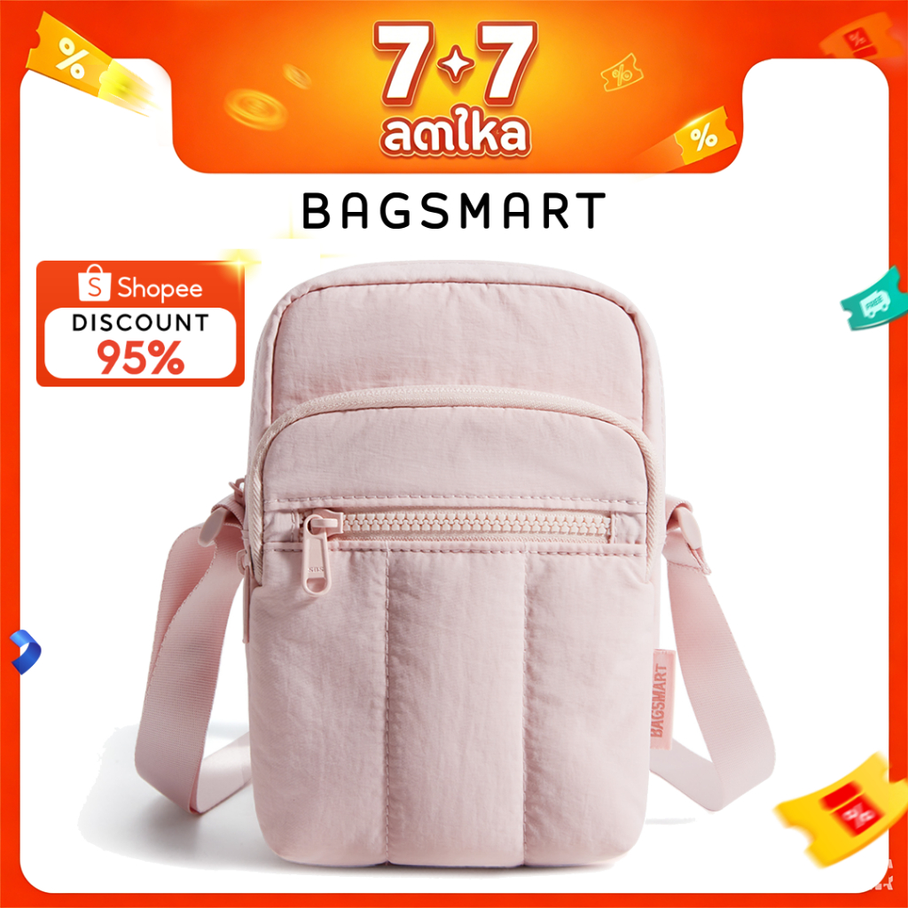 BAGSMART  Crossbody bag shoulder bag กระเป๋าโทรศัพท์ ถุงเก็บข้อมูลแบบพกพา กระเป๋าไหล่มือถือขนาดเล็ก