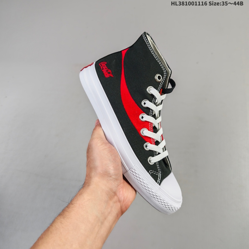 HUALA0 Coca-Cola x CON Chuck 1970 Taylor ผู้ชายผู้หญิงผ้าใบข้อเท้ารองเท้าผ้าใบรองเท้าลําลองคลาสสิกเด