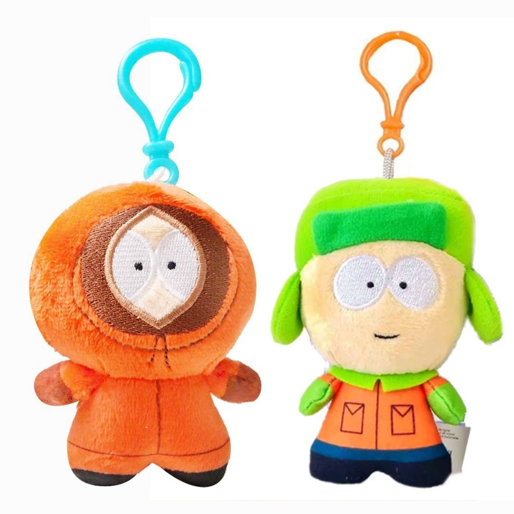 น่ารัก Anime South Park Kyle Kenny ตุ๊กตาพวงกุญแจ Keyholder กระเป๋าโซ่เด็กยัดไส้ของเล่นตุ๊กตา