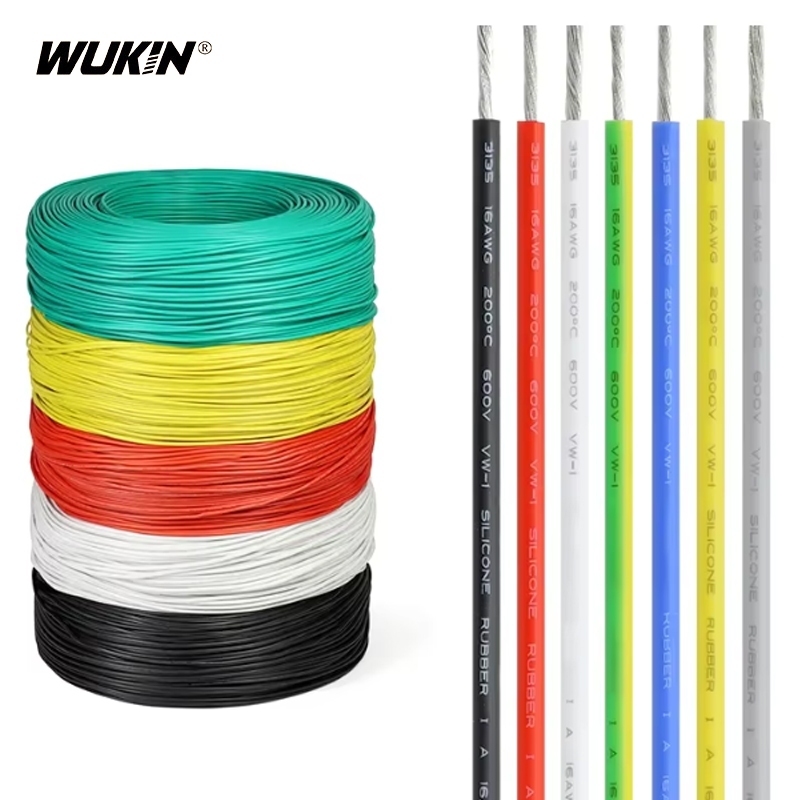 Ul3135ลวดทองแดง30 28 26 24 22 20 18 14 12 โดยรวม ยางซิลิโคนอ่อนฉนวนยืดหยุ่น อิเล็กตรอน นํา โคมไฟแสงส