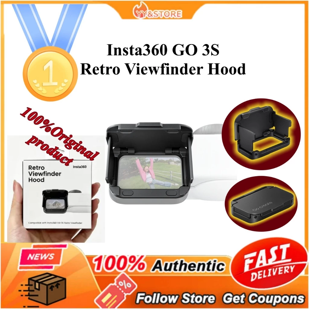 【 Hot-selling】Original Insta360 GO 3S Retro Viewfinder Hood For insta 360 GO 3S Retro Waist-Level Viewfinder