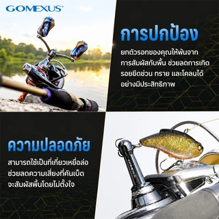Gomexus เสากันล้ม Reel Stand โลหะผสมอลูมิเนียม 39/42mm เสากันล้มรอกสปินนิ่ง ปกป้องรอกตกปลา สำหรับ เสากันล้ม Shimano Stella Twinpower Vanford Stradic Daiwa Ryobi R1 รอก