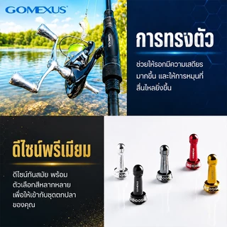 Gomexus เสากันล้ม Reel Stand โลหะผสมอลูมิเนียม 39/42mm เสากันล้มรอกสปินนิ่ง ปกป้องรอกตกปลา สำหรับ เสากันล้ม Shimano Stella Twinpower Vanford Stradic Daiwa Ryobi R1 รอก