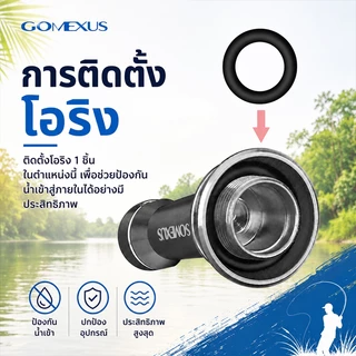 Gomexus เสากันล้ม Reel Stand โลหะผสมอลูมิเนียม 39/42mm เสากันล้มรอกสปินนิ่ง ปกป้องรอกตกปลา สำหรับ เสากันล้ม Shimano Stella Twinpower Vanford Stradic Daiwa Ryobi R1 รอก