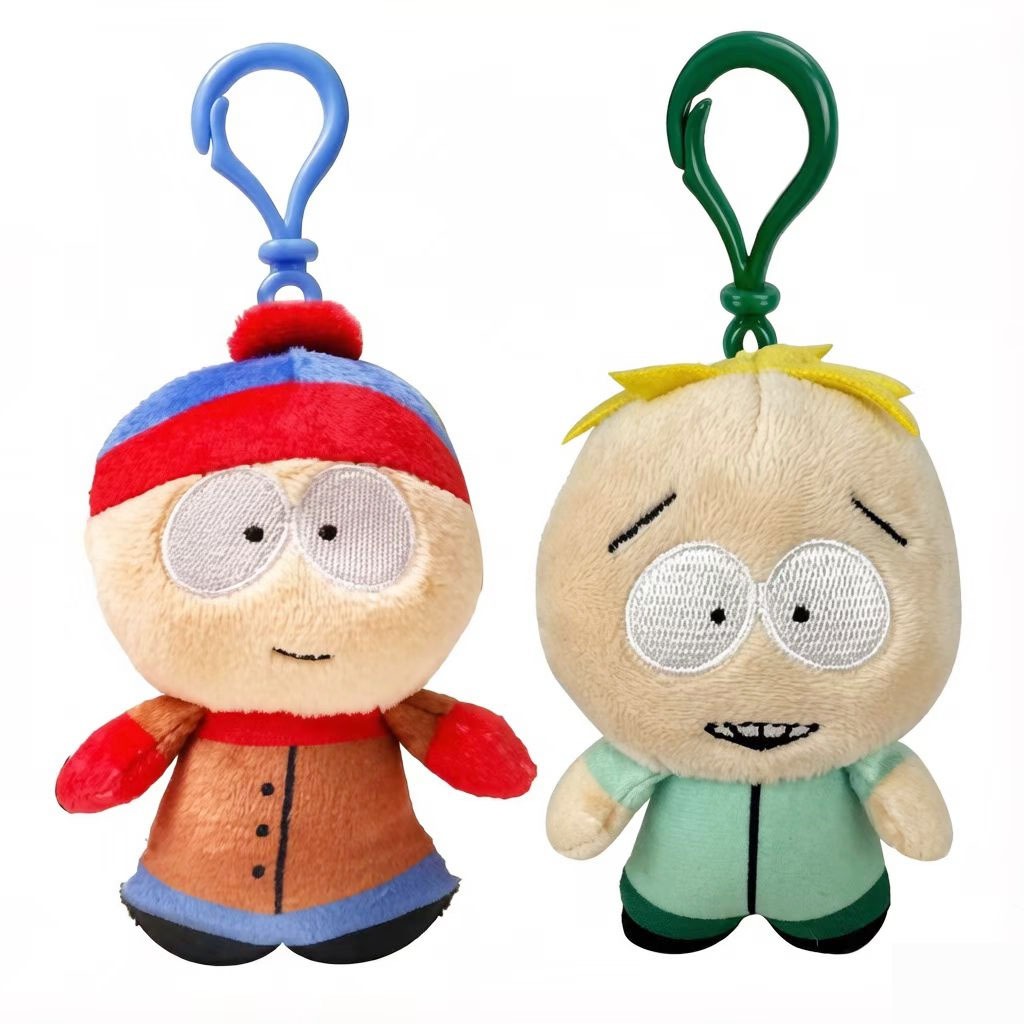 น่ารัก Anime South Park Stan Bullsitoy ตุ๊กตาพวงกุญแจกระเป๋าคลิปโซ่ Keyholder ตุ๊กตาของเล่นตุ๊กตา