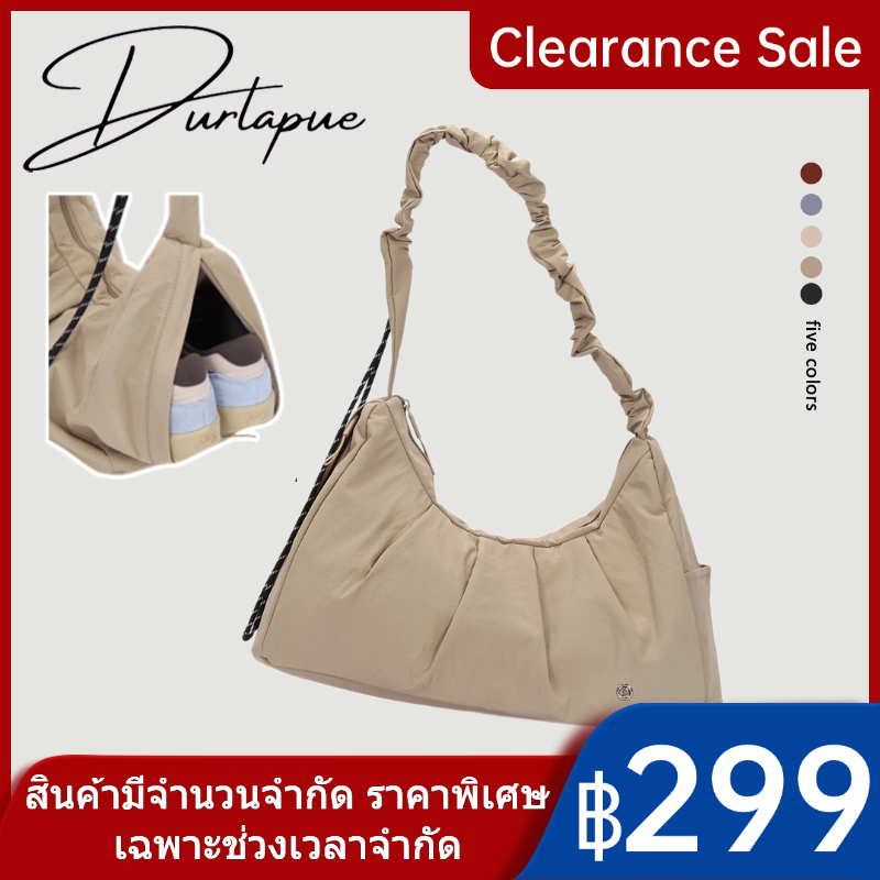 （Clearance Sale）Durlapue-HOTกระเป๋าผ้ากระเป๋าสุภาพสตรีแฟชั่นใหม่ออกแบบกันน้ําหลากสีกระเป๋าสะพายข้างมีซิปด้านข้าง