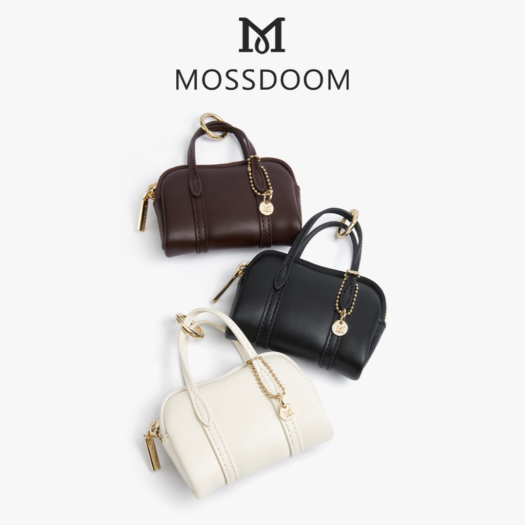 MOSSDOOM Mossie Charm กระเป๋ามินิสุดคิวท์ หนังPU ซิปโลหะสีทอง เข้าได้กับทุกสไตล์ เพิ่มความน่ารักและความลงตัว