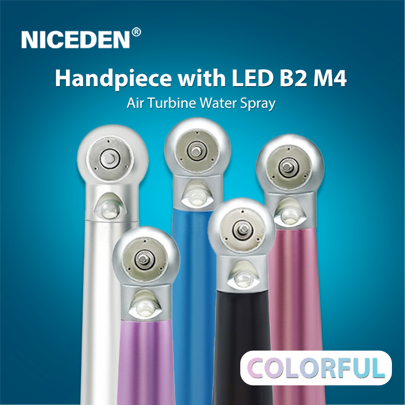 NICEDEN Dental Handpiece สีกังหันลมความเร็วสูง 2/4 รู