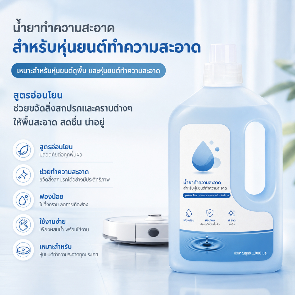 Edition ECOVACS อุปกรณ์หน้าต่าง น้ํายาทําความสะอาดหน้าต่าง 1L สําหรับหน้าต่างทุกรุ่น WINBOT W2 OMNI / W1 PRO