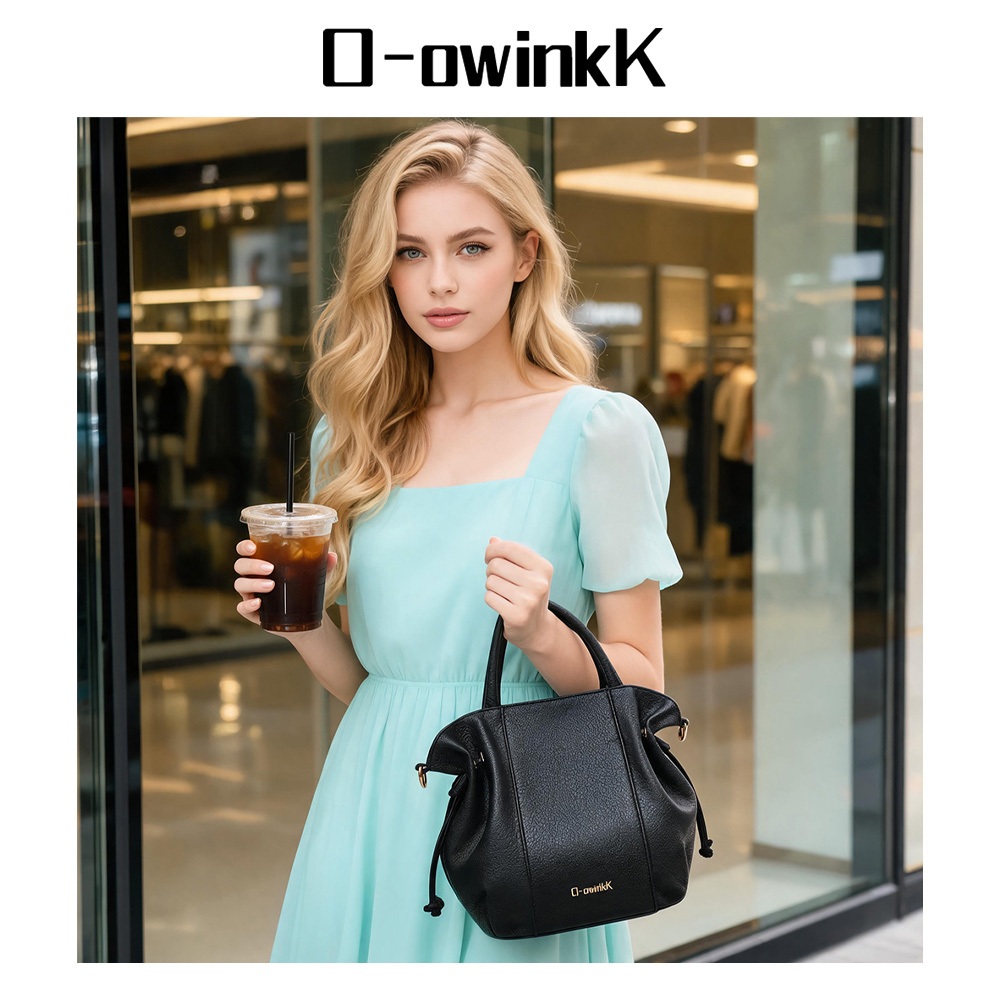 O-owinkK حقيبة دلو جلد صناعي برباط — صورة 4