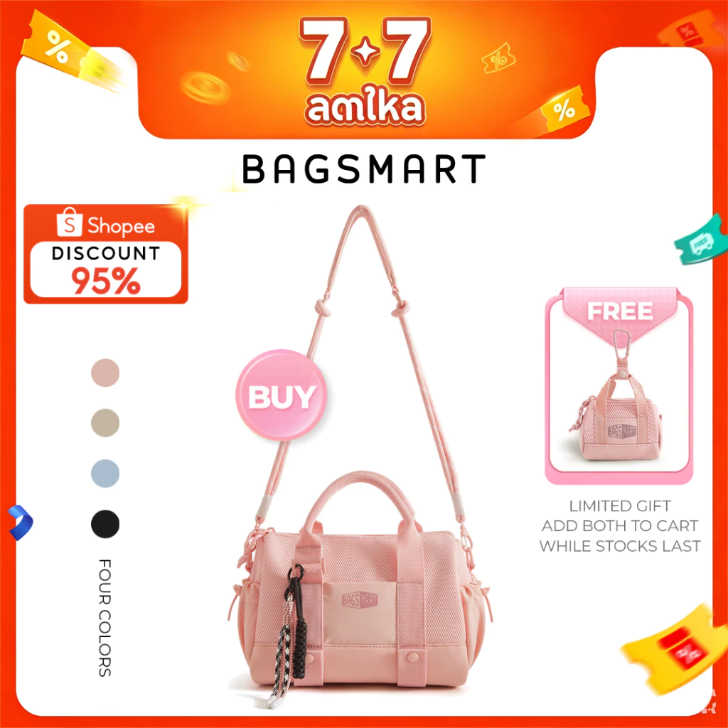 BAGSMART Mini Gym Bag Crossbody Bag Shoulder Sling Bag Handbag Duffel Bag for Sport Leisure Travel