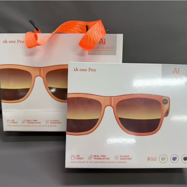 2026 ใหม่ XK One Pro AI แว่นตาอัจฉริยะกล้องวิดีโอเพลงคุณสมบัติกลางแจ้ง Anti Blue-Light แว่นตากันแดดเ