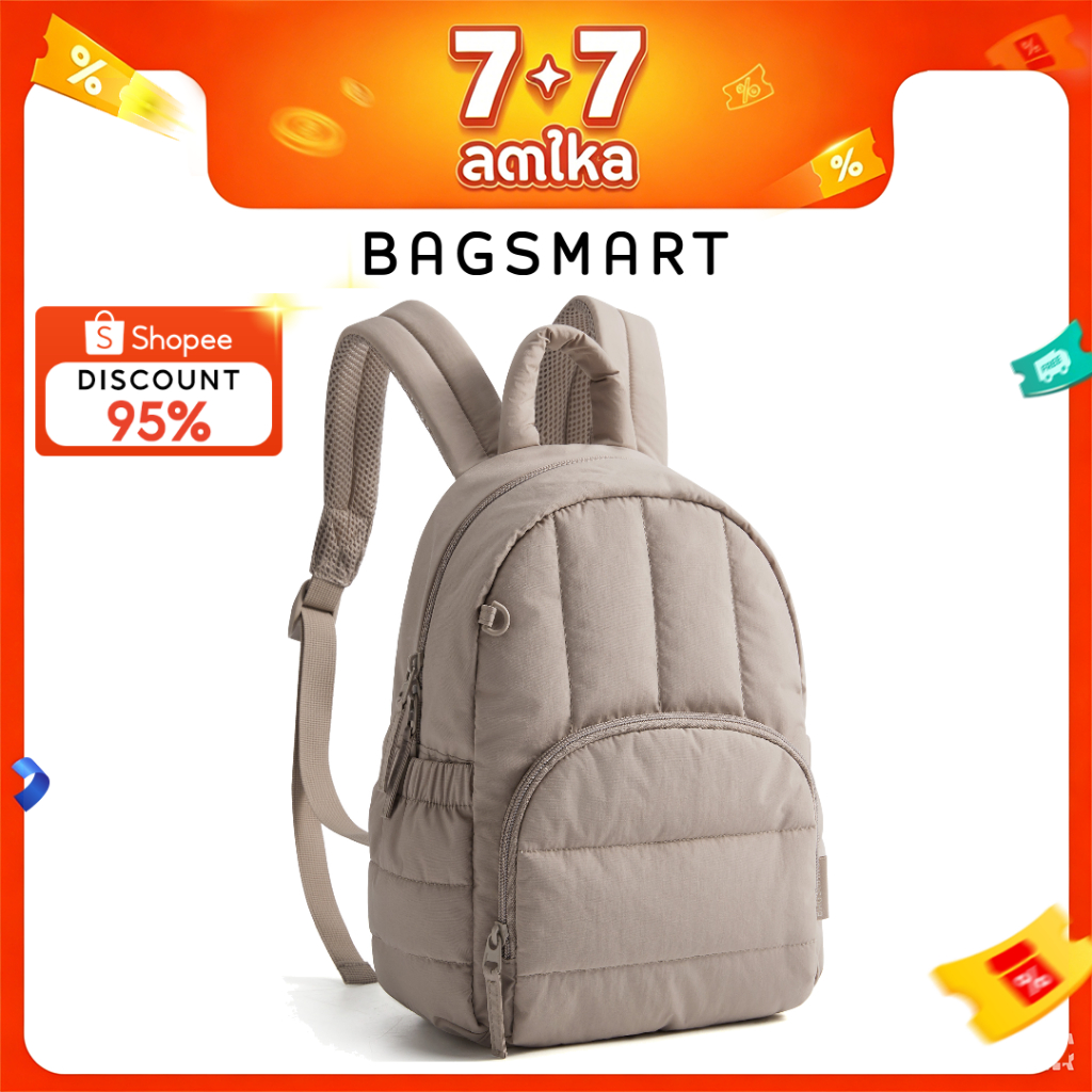 BAGSMART กระเป๋าเป้ Mini Daypack น้ำหนักเบาทองกันน้ำ เหมาะสำหรับการเดินทาง งาน และการศึกษา