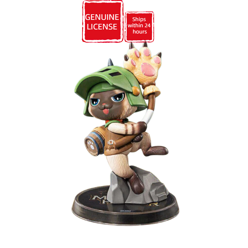 POP MART Monster Hunter Palico ซีรีส์ กล่องสุ่มเซอร์ไพรส์ ฟิกเกอร์สะสม ของแต่งโต๊ะ ของขวัญสำหรับแฟนๆ